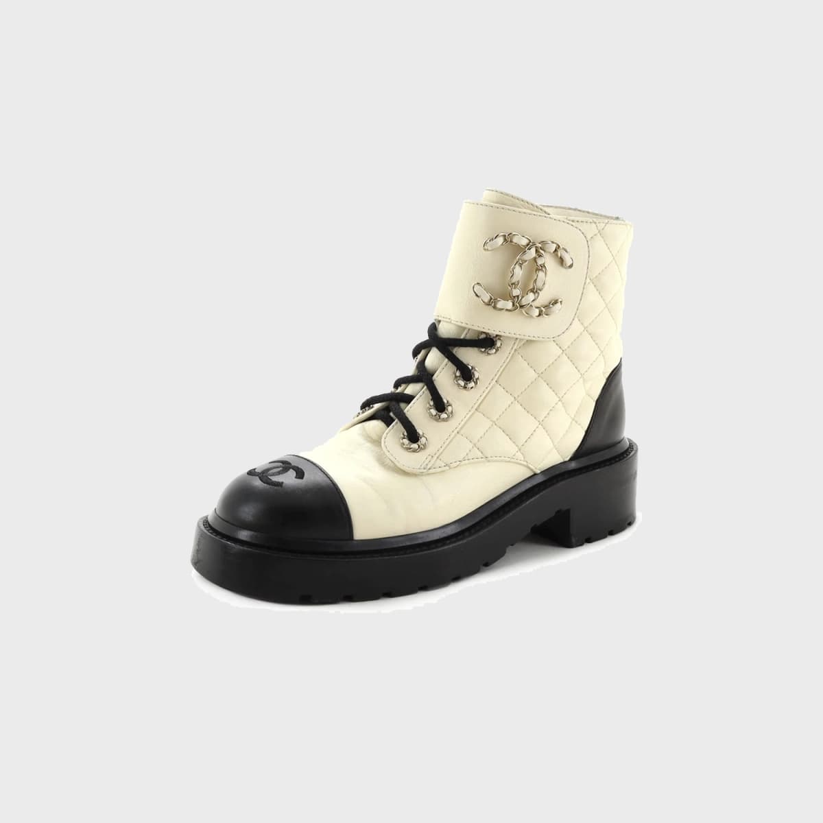 Chanel Chain CC Cap Toe Lace