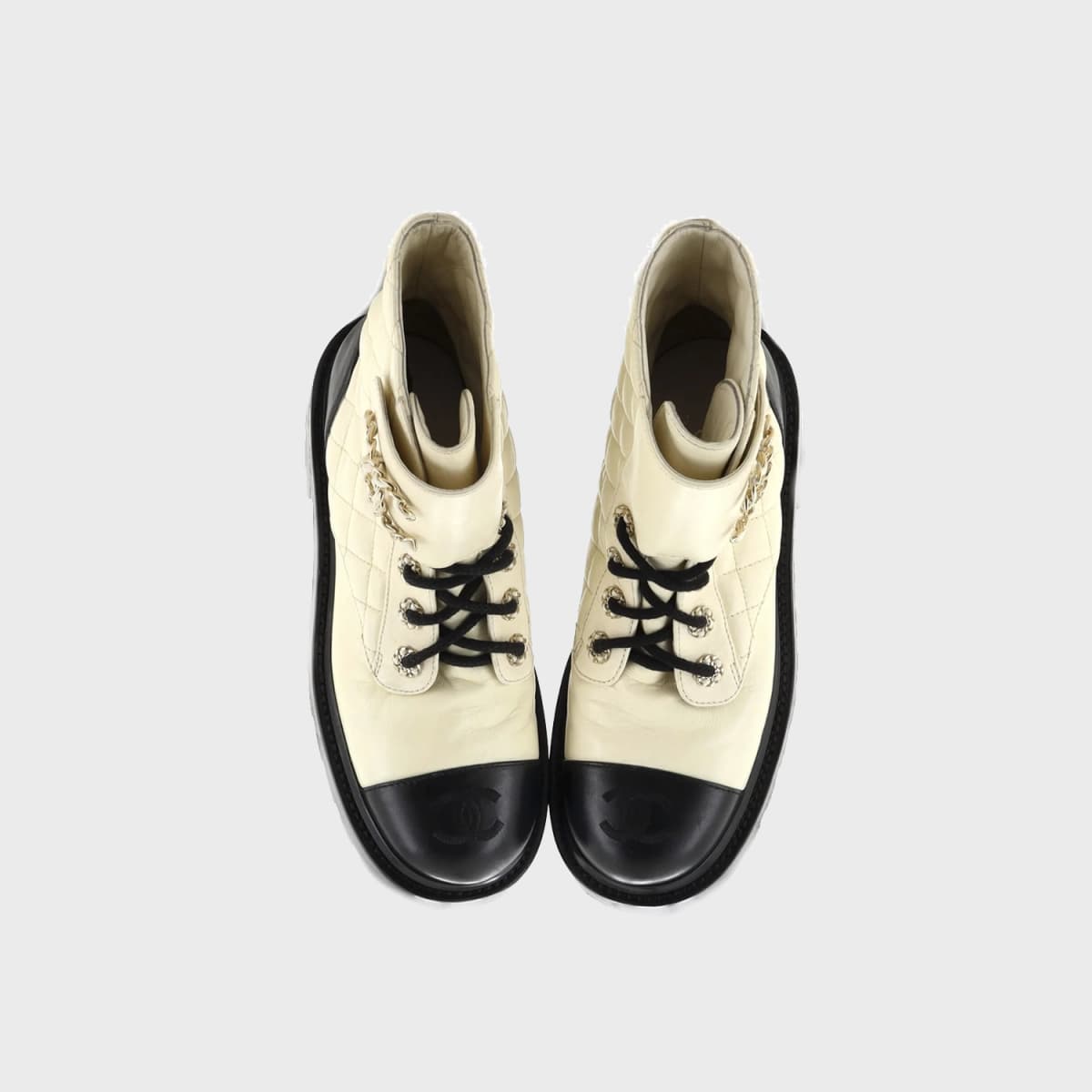 Chanel Chain CC Cap Toe Lace