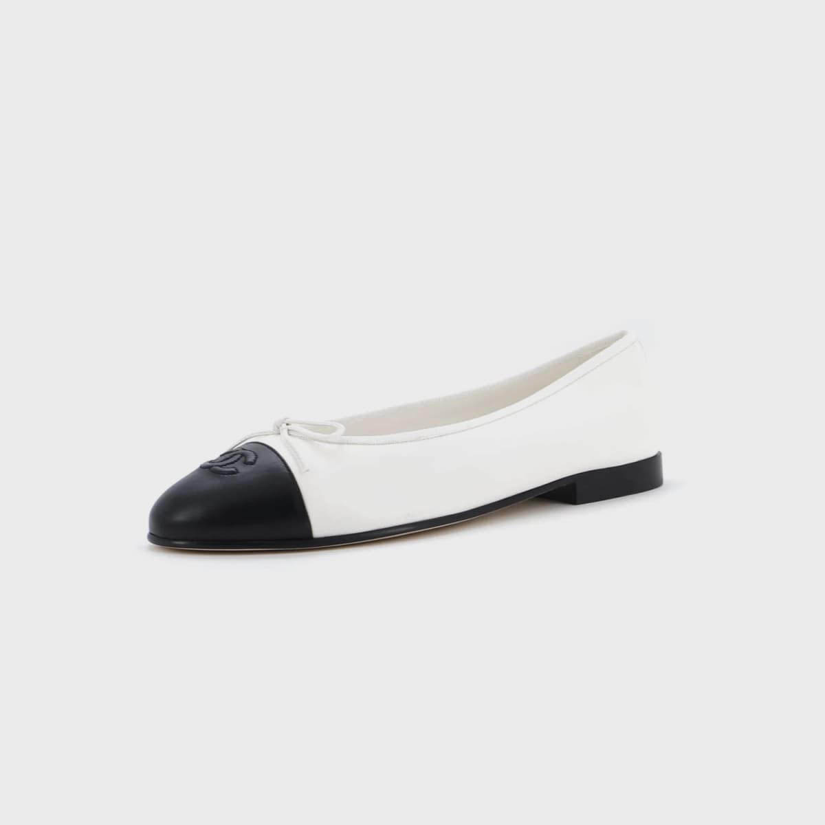 Chanel CC Cap Toe Bow Ballerina