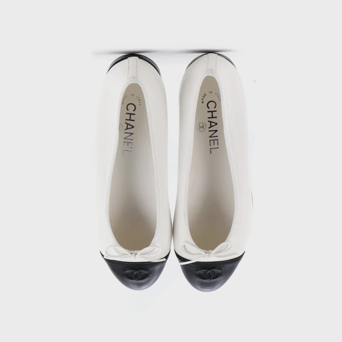 Chanel CC Cap Toe Bow Ballerina